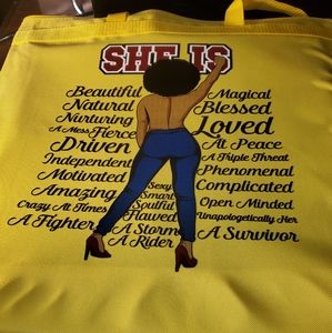 Large 'She Is' tote